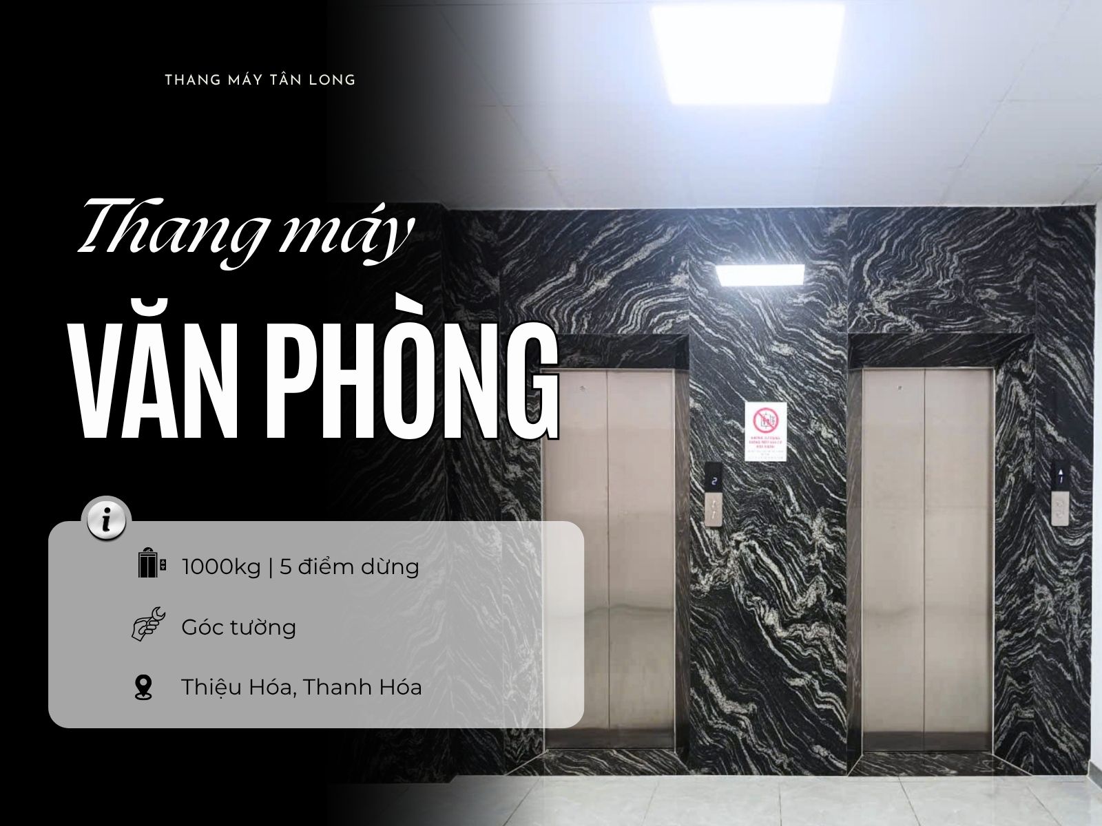 Thang máy tải hàng kèm người 1000kg tại Thanh Hóa